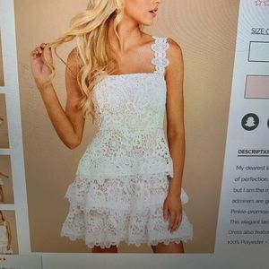Red Dress Boutique WHITE LACE DRESS